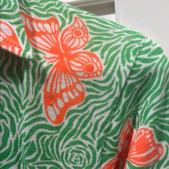 The Lily Lily Pulitzer vintage 70s dress with Orange Butterfly Print - Picture 3 of 9